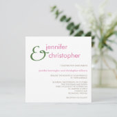 Ampersand : Weddensuitnodiging Kaart (Staand voorkant)