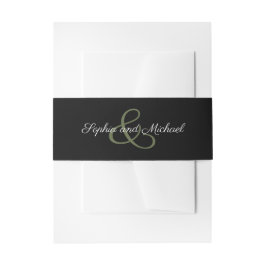Ampersand Wedding Names Black Uitnodigingen Wikkel
