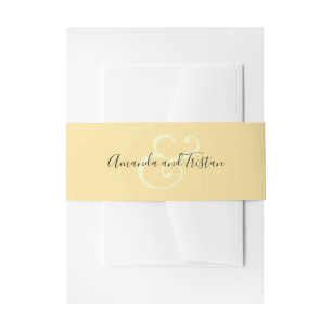Ampersand Wedding Names Lemon Yellow Uitnodigingen Wikkel
