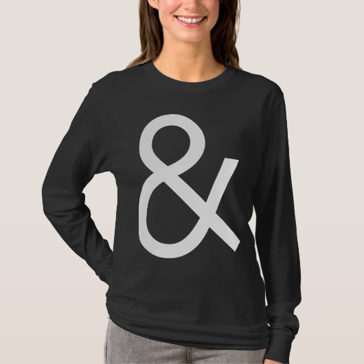 Ampersand - White on Black T-shirt (Voorkant)
