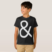 Ampersand - White on Black T-shirt (Voorkant volledig)