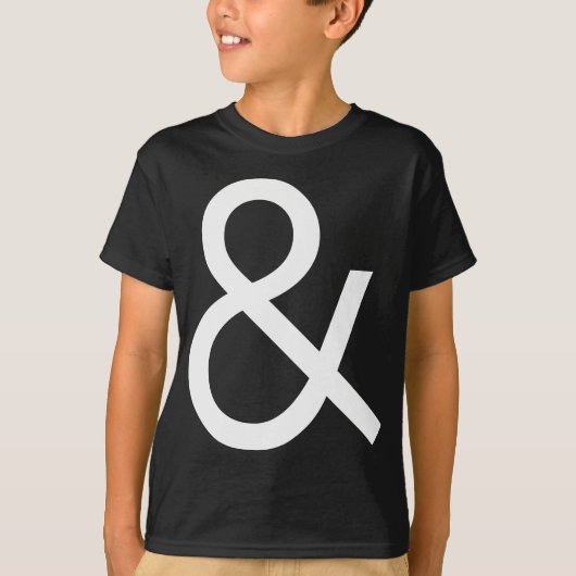 Ampersand - White on Black T-shirt (Voorkant)