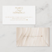 Ampersand White Pearls & Prosecco Vrijgezellenfees Informatiekaartje (Voorkant / Achterkant)