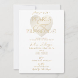 Ampersand White Pearls & Prosecco Vrijgezellenfees Kaart