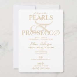 Ampersand White Pearls & Prosecco Vrijgezellenfees Kaart