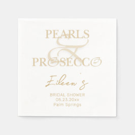 Ampersand White Pearls & Prosecco Vrijgezellenfees Servet