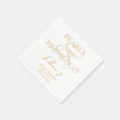 Ampersand White Pearls & Prosecco Vrijgezellenfees Servet (Hoek)