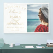 Ampersand Witte Parels & Prosecco Bruidsmeisjesfee Spandoek (Beurs)