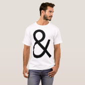 Ampersand - Zwart aan licht T-shirt (Voorkant volledig)