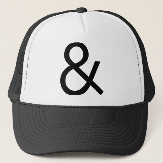 Ampersand - Zwart aan licht Trucker Pet (Voorkant)