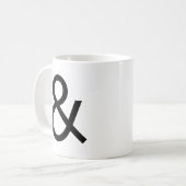 Ampersand - zwart koffiemok (Voorkant links)
