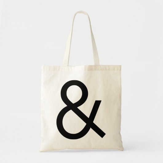 Ampersand - zwart tote bag (Voorkant)