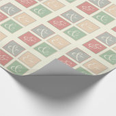 Ampersands - Koraal, Perzikkleurig, groen, grijs Cadeaupapier (Hoek)
