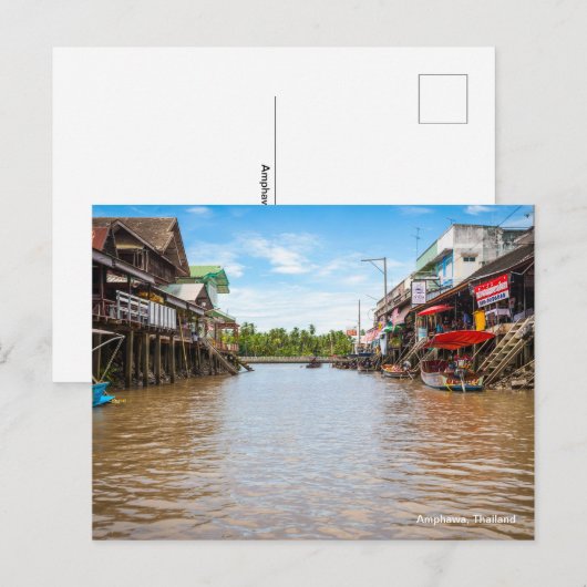 Amphawa, Thailand Briefkaart (Voorkant / Achterkant)