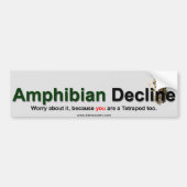 Amphibian Decline Bumpersticker (Voorkant)