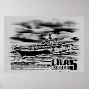 Amphibiële aanval schip Peleliu Print
