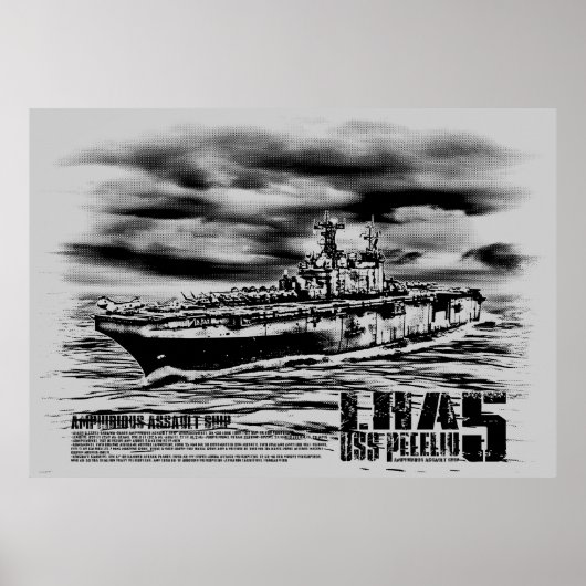 Amphibiële aanval schip Peleliu Print (Voorkant)