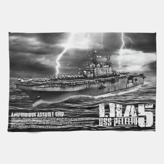 Amphibious aanvalsschip Peleliu Dawsonsf kitchent Theedoek (Horizontaal)