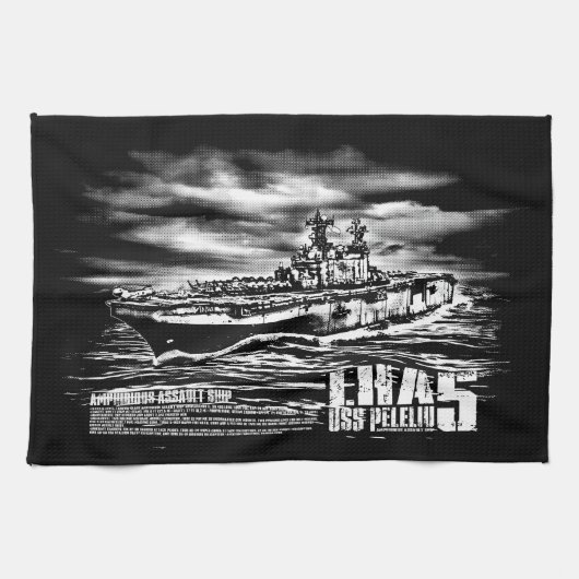 Amphibious aanvalsschip Peleliu Dawsonsf kitchent Theedoek (Horizontaal)
