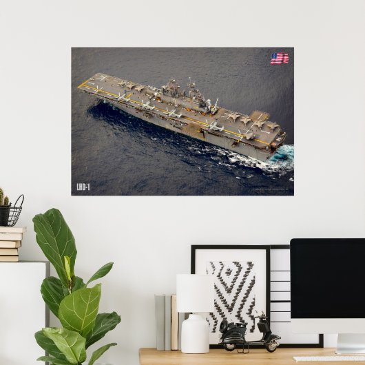 AMPHIBIOUS ASSAULT SHIP - LHD-1 POSTER (Thuiskantoor)