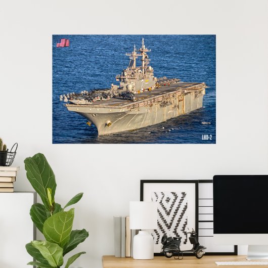 AMPHIBIOUS ASSAULT SHIP - LHD-2 POSTER (Thuiskantoor)