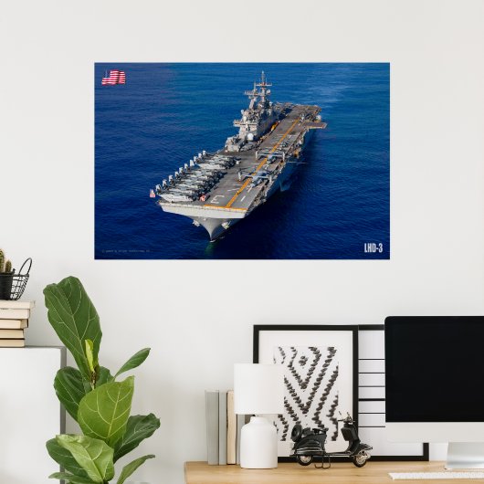 AMPHIBIOUS ASSAULT SHIP - LHD-3 POSTER (Thuiskantoor)