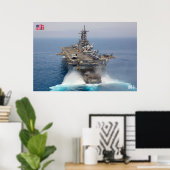 AMPHIBIOUS ASSAULT SHIP - LHD-3 POSTER (Thuiskantoor)