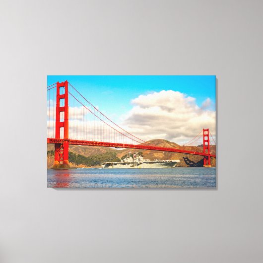 AMPHIBIOUS ASSAULT SHIP - LHD-6 24x36 Canvas Afdruk (Voorkant)