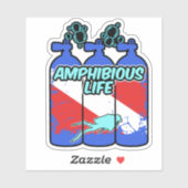 Amphibious Life Scuba Diving Sticker (Vel)