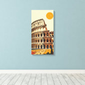 Amphitheater Colosseum Canvas Afdruk (Insitu (Houten vloer))