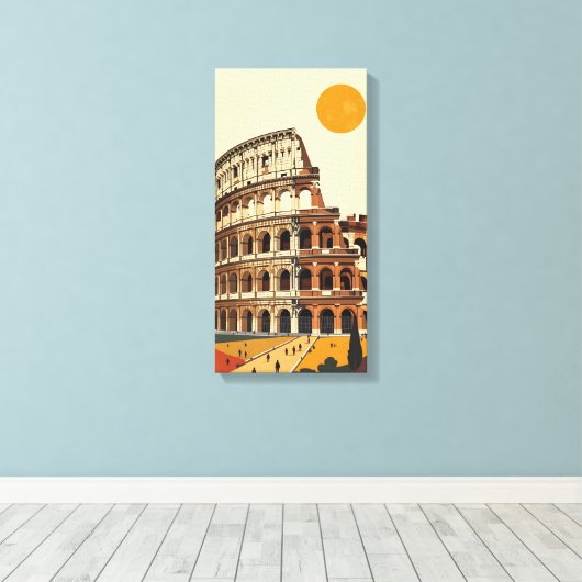 Amphitheater Colosseum Canvas Afdruk (Insitu (Houten vloer))