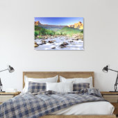 Amphitheatre And Tugela River In Drakensberg Canvas Afdruk (Insitu (Slaapkamer))