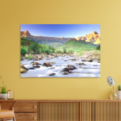 Amphitheatre And Tugela River In Drakensberg Canvas Afdruk (Insitu (Woonkamer))