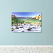 Amphitheatre And Tugela River In Drakensberg Canvas Afdruk (Insitu (Houten vloer))
