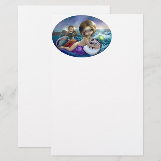 "Amphitriet"-benodigdheden Briefpapier (Voorkant / Achterkant)