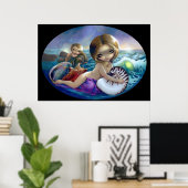 Amphitrite ART PRINT mermaid zee godin lowbrow (Thuiskantoor)
