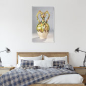 Amphora met handvatten in de vorm van draak canvas afdruk (Insitu (Slaapkamer))