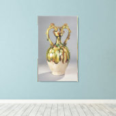 Amphora met handvatten in de vorm van draak canvas afdruk (Insitu (Houten vloer))