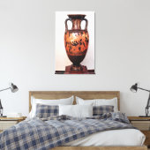 Amphora van het rode cijfer canvas afdruk (Insitu (Slaapkamer))