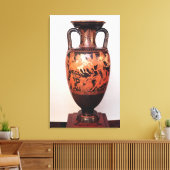 Amphora van het rode cijfer canvas afdruk (Insitu (Woonkamer))