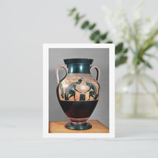 Amphora van zwarte figuren met Ajax en Achilles, Briefkaart (Staand voorkant)