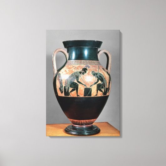 Amphora van zwarte figuren met Ajax en Achilles, Canvas Afdruk (Voorkant)