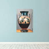 Amphora van zwarte figuren met Ajax en Achilles, Canvas Afdruk (Insitu (Houten vloer))