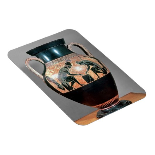 Amphora van zwarte figuren met Ajax en Achilles, Magneet (Rechterzijde)