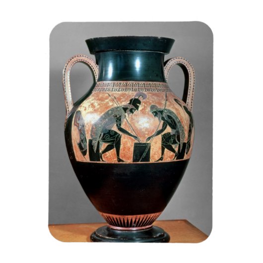Amphora van zwarte figuren met Ajax en Achilles, Magneet (Verticaal)