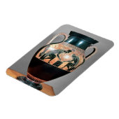 Amphora van zwarte figuren met Ajax en Achilles, Magneet (Linkerzijde)