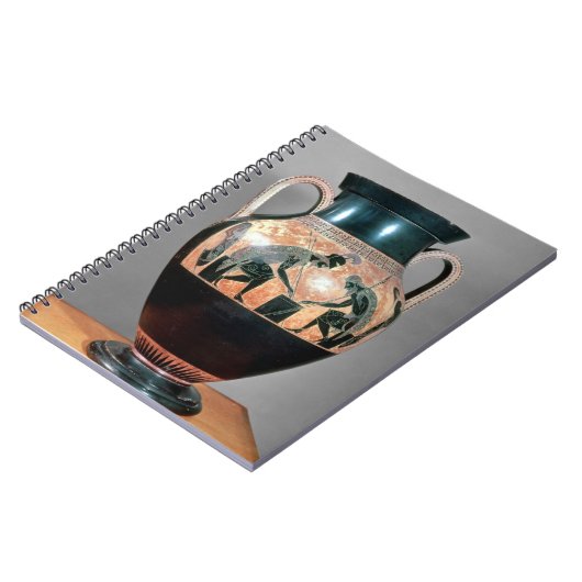 Amphora van zwarte figuren met Ajax en Achilles, Notitieboek (Linkerzijde)