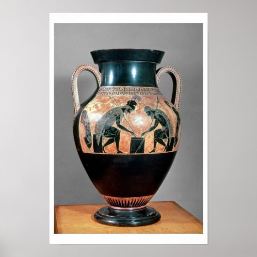 Amphora van zwarte figuren met Ajax en Achilles, Poster (Voorkant)