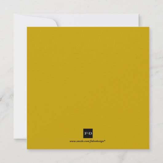 Amplechtige feestdag voor bruin lijst kaart (Achterkant)