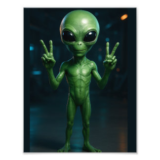 AMPLIAÇÃODE FOTO Extraterrestre futurista Afdruk